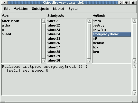 Methods in Object Inspector